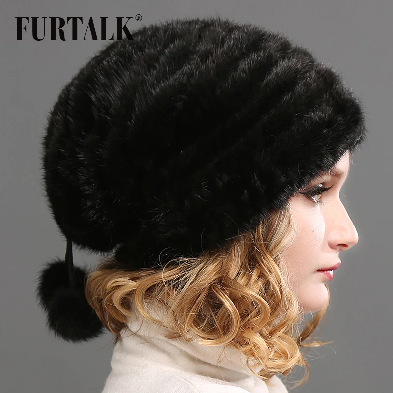 Меховая шапка для женщин меховая теплые зимние шапки женщин|mink fur hats|mink hat womenfur |