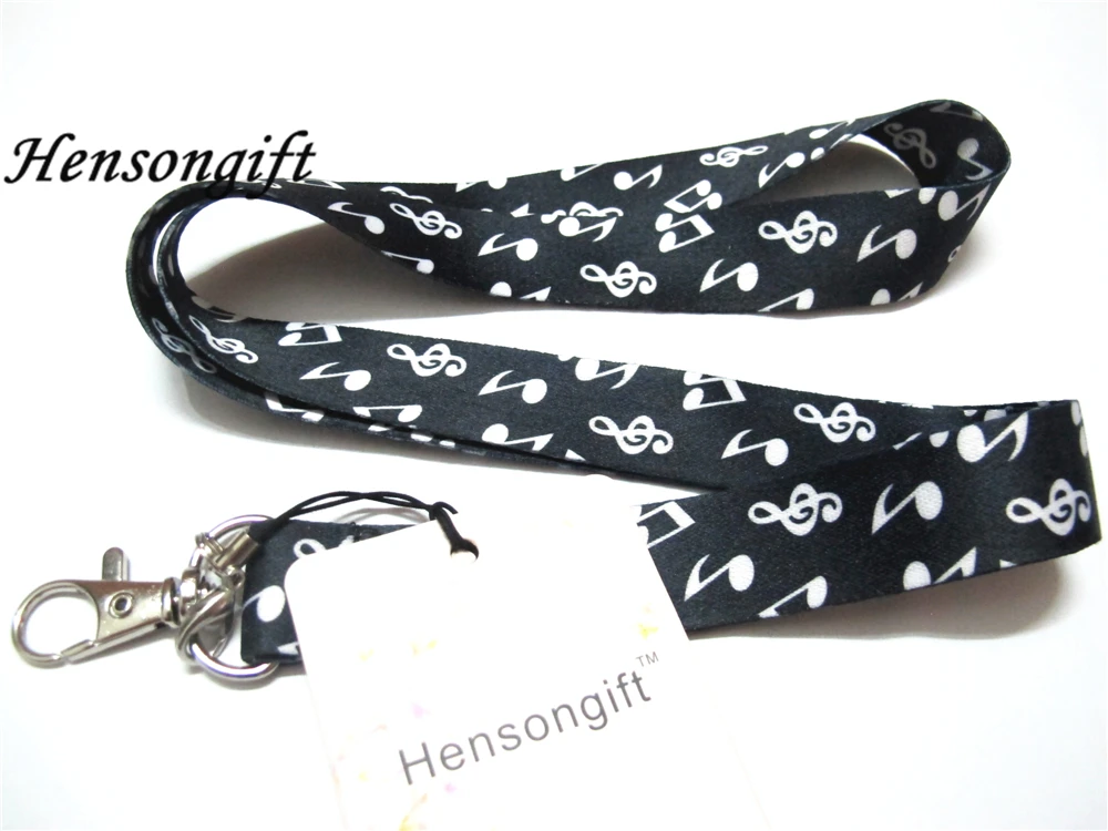 Hensongift Музыка Примечание значок шнурок для кейсг футляры для идентификационных карт точка Примечание шеи ремни для вечерние