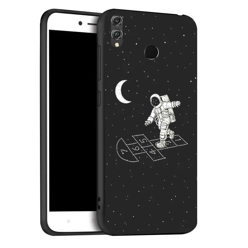 Чехол для huawei Honor 8X 8A 9 10 Lite чехол s Space Moon Astronaut, чехол для телефона huawei Honor 7C 7A Pro, чехол-бампер