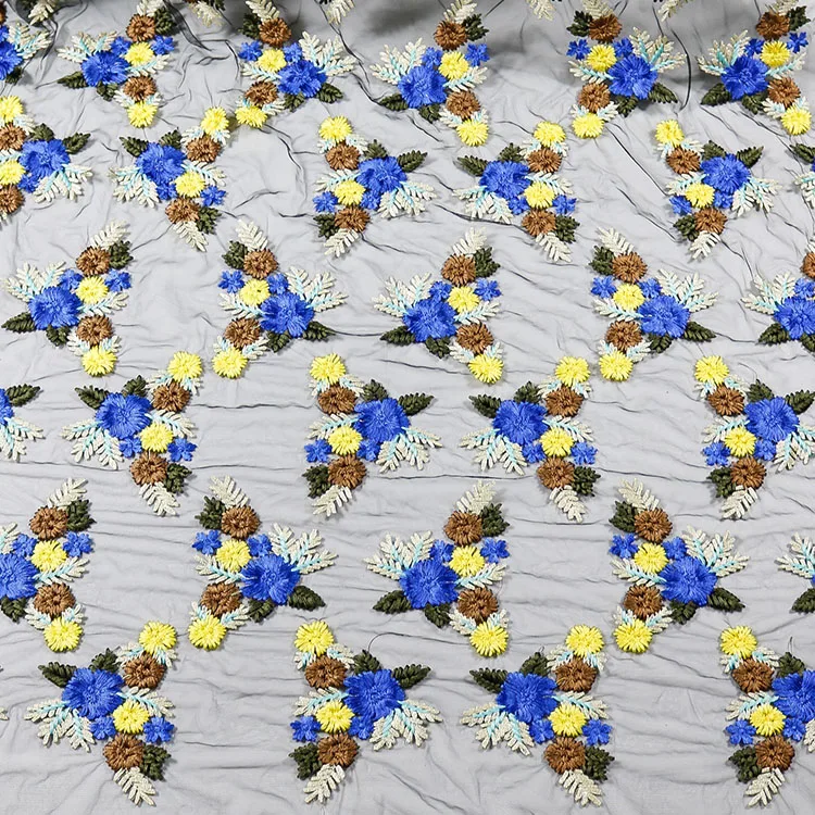 2017 новые 5 ярдов/много Швейцарский высокое качество красивый цветок тюль Кружево