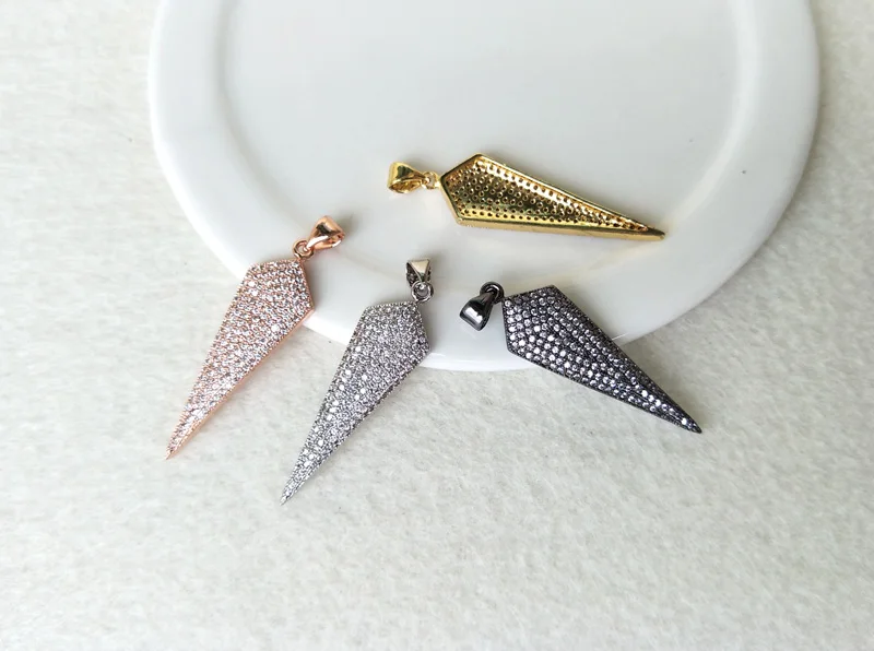 10 шт. Маленькая подвеска в виде меча из фианита ручная работа с микрозакрепкой