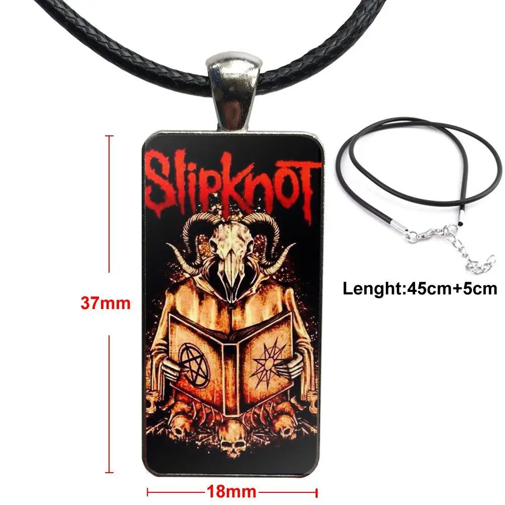 Женское длинное ожерелье с логотипом Slipknot Rock прямоугольное американской группы