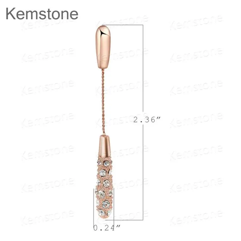 Kemstone розовое золото серьги цвет Кристалл Висячие ювелирные изделия для
