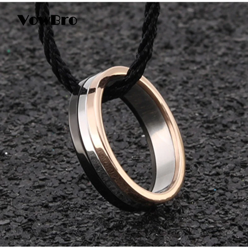 VowBro adies Stainless Steel Interlocked Triple Braided Multi Color Band Bague Ring for Woman Three in One | Украшения и