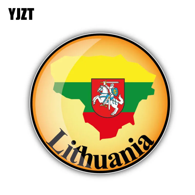 YJZT 13 см * стикер для автомобиля Литовская карта флаг наклейка на окна Аксессуары