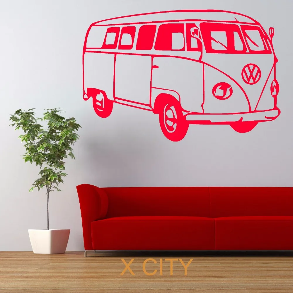 VW CAMPER VAN известная Автомобильная Наклейка на стену виниловая переводная наклейка
