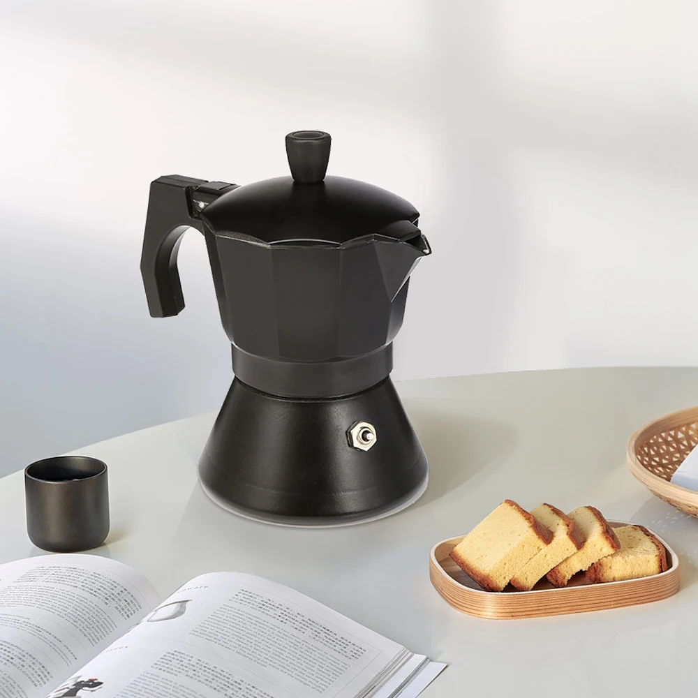 Портативная Алюминиевая Плита Moka кофейник Mocha Эспрессо кофеварка несколько способов нагрева фильтр чашка для латте для домашнего офиса 3-6 чашек
