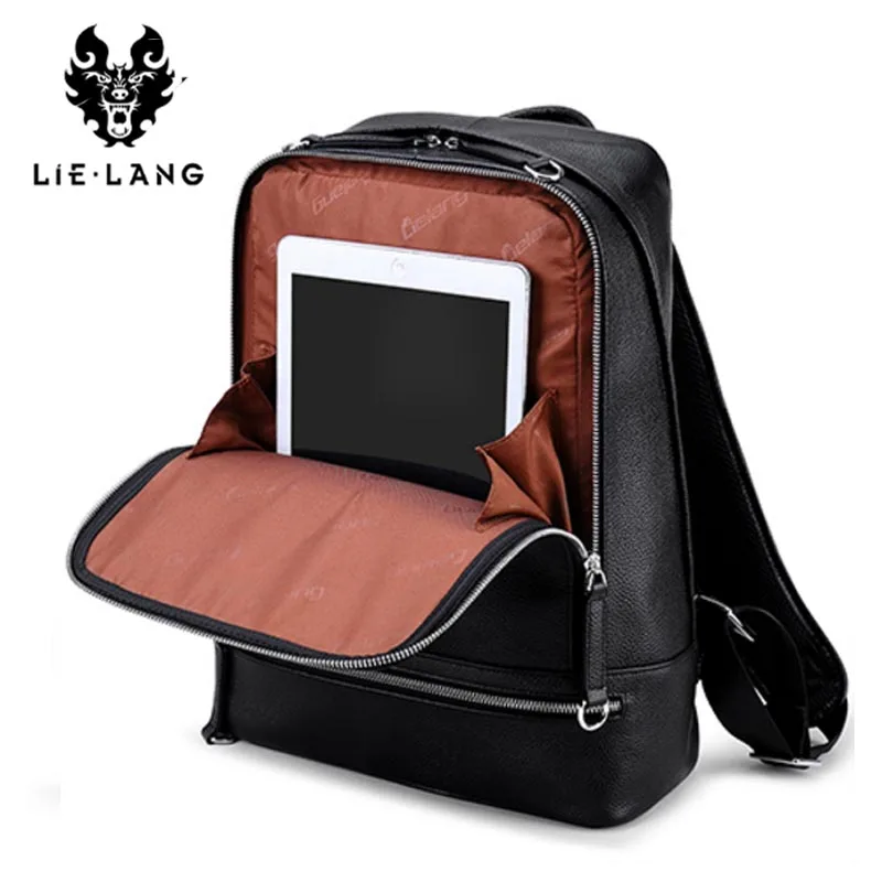 LIELANG кожаный рюкзак мужской 2019 натуральная кожа Mochila ноутбук рюкзаки