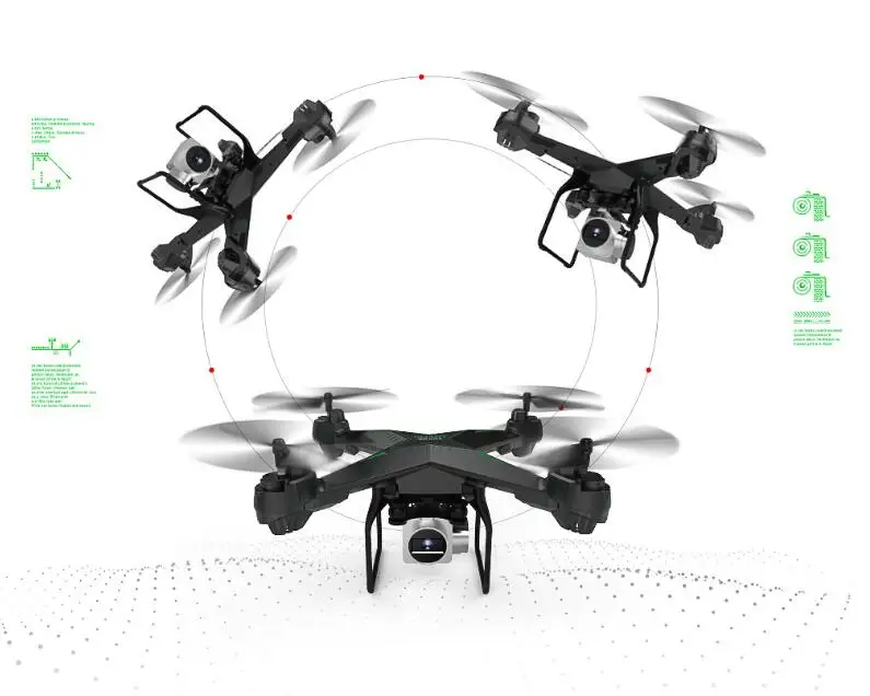 JDRC JD 10S JD10S WiFi FPV с 2 мегапиксельной широкоугольной HD камерой удержание высоты RC