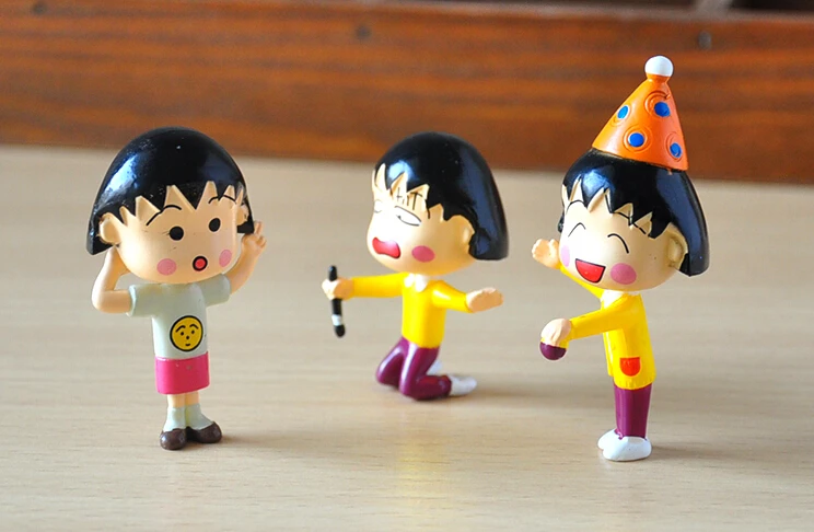 12 шт./лот 5 см Chibi Maruko Chan экшн фигурки Куклы Сакура момомоко ПВХ Фигурки гаражный
