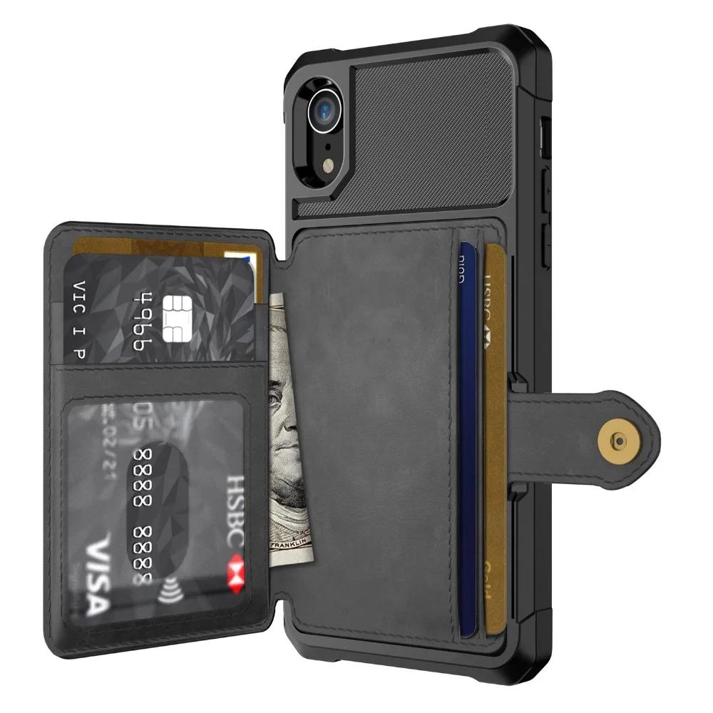 Роскошный кошелек из искусственной кожи для iPhone XS, XR, XS, Max, 7, 8, 6, 6S Plus, чехлы, кошелек, откидная крышка, Пряжка для Apple iPhone XR, XS, X, Fundas