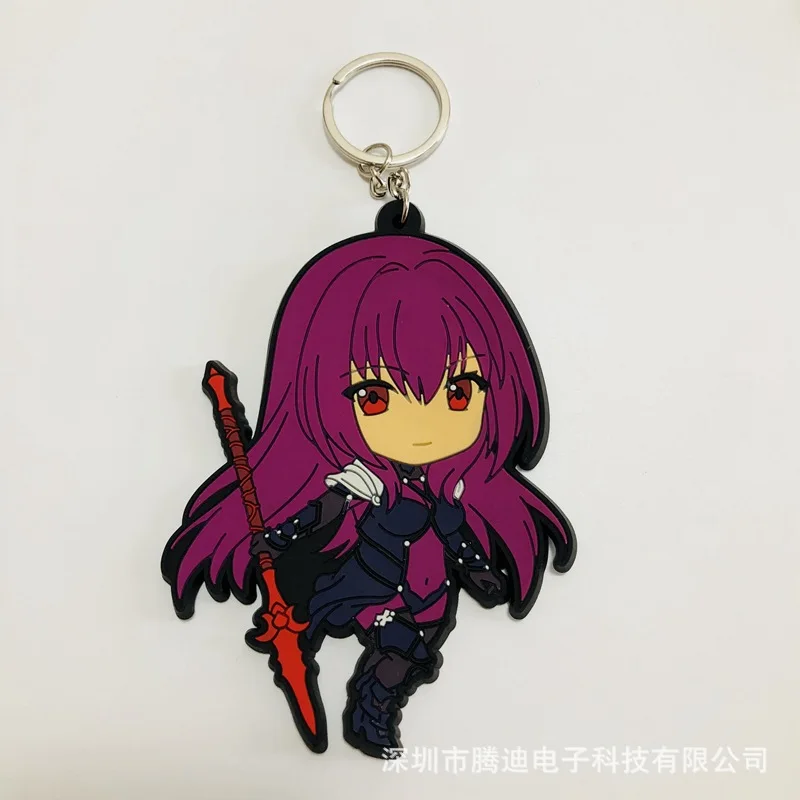 see chart IVYYE 1 шт. Fate Girls аниме-брелок для ключей ПВХ Рисунок брелок милые игрушки брелок для ключей подарки на день рождения унисекс Новинка - Цвет: see chart