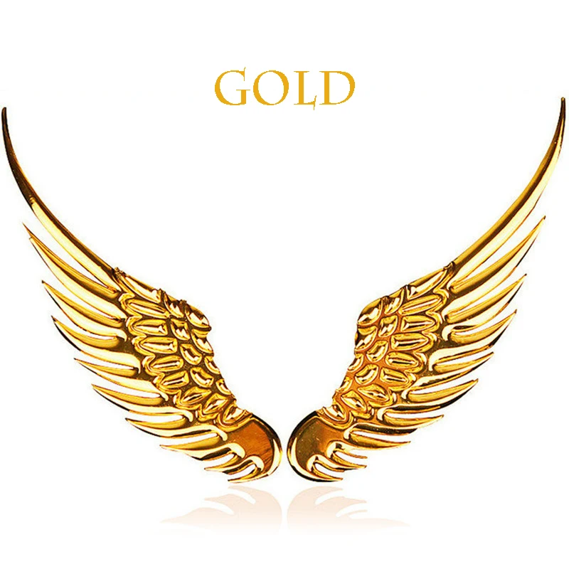 Наклейки автомобильные металлические 3D в виде крыла ангела для Citroen C4 C5 Kia Cerato Sorento