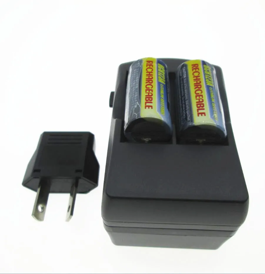 Australian plug CR123A RCR123A 3 в 500 мАч CR123 литиевая батарея зарядное устройство для цифровой камеры литий-ионные литиевые батареи 2 батареи+ 1 зарядное устройство - Цвет: Australian plug