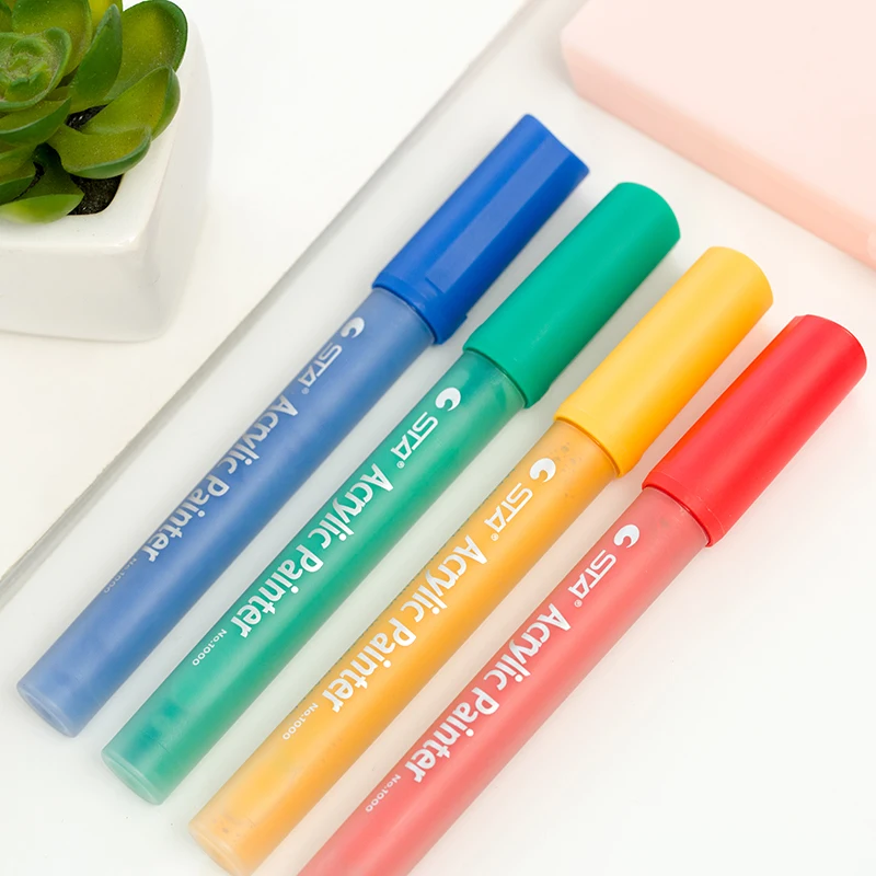 1 Piece 24 Colors Waterproof Acrylic Painter Water Based Marker on Glass Cloth Drawing DIY Permanent Marker|marker permanent|water based