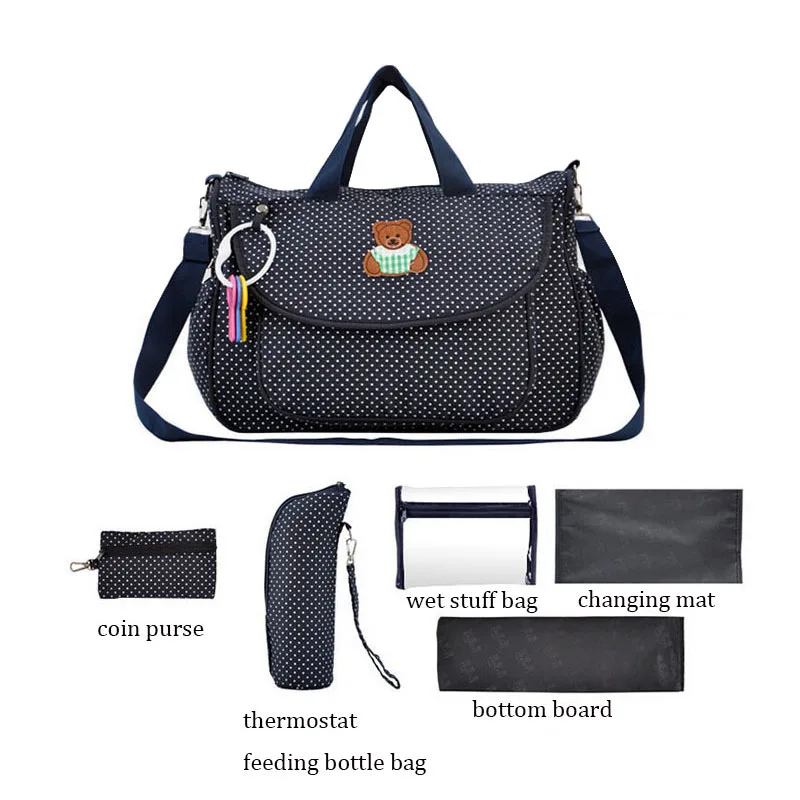 Водонепроницаемая сумка для детских подгузников 5 шт./компл.|bag skirt|bag stockbag hanger |