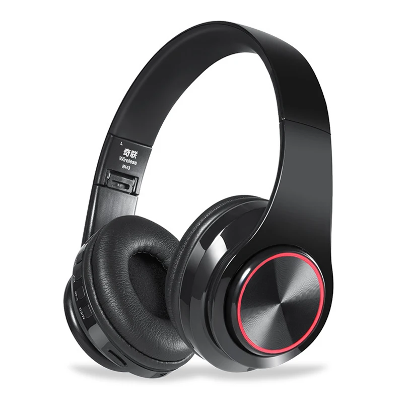 Aibesser head wearing aparelho auditivo audiculares bluetooth headphone active noise cancelling earphone foldable with light | Электроника