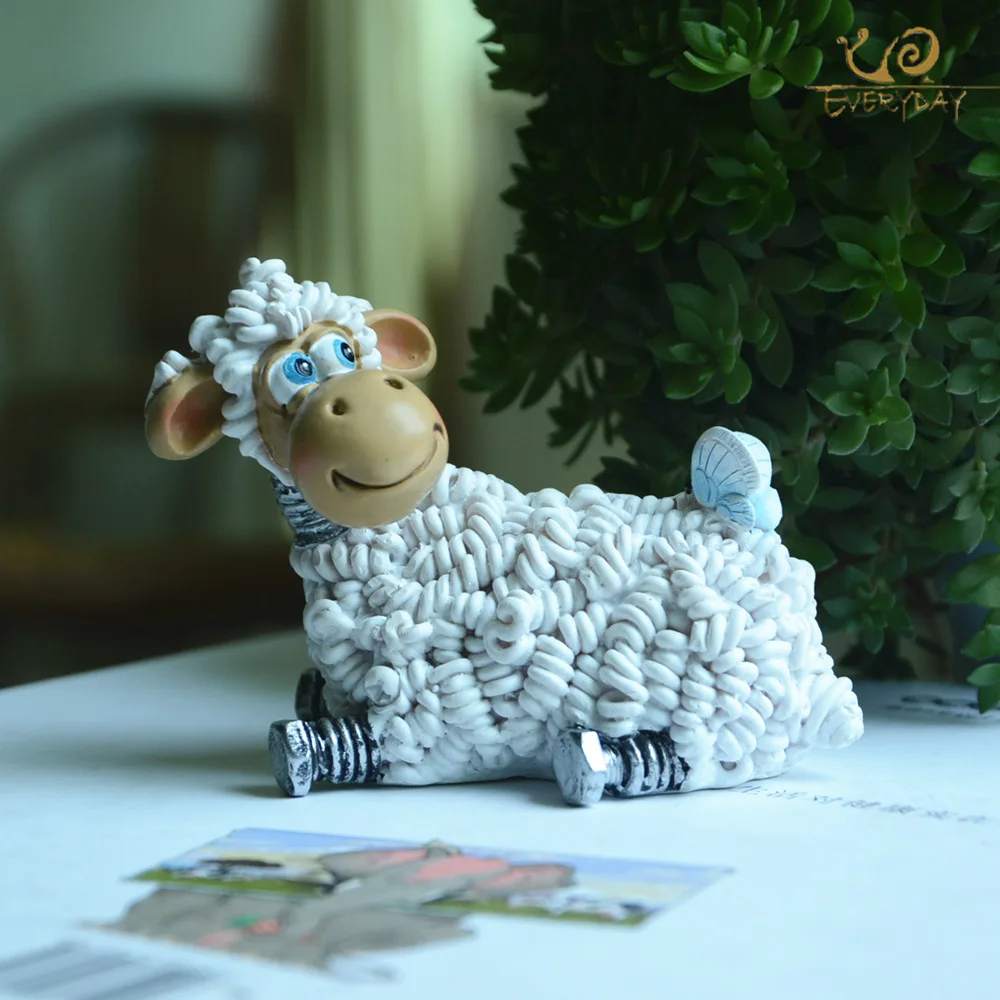 

Everyday Collection Miniature Fairy Garden Mini Animal Sheep Figurine Wedding Home Bonsai Decoration Diy Craft Accessories