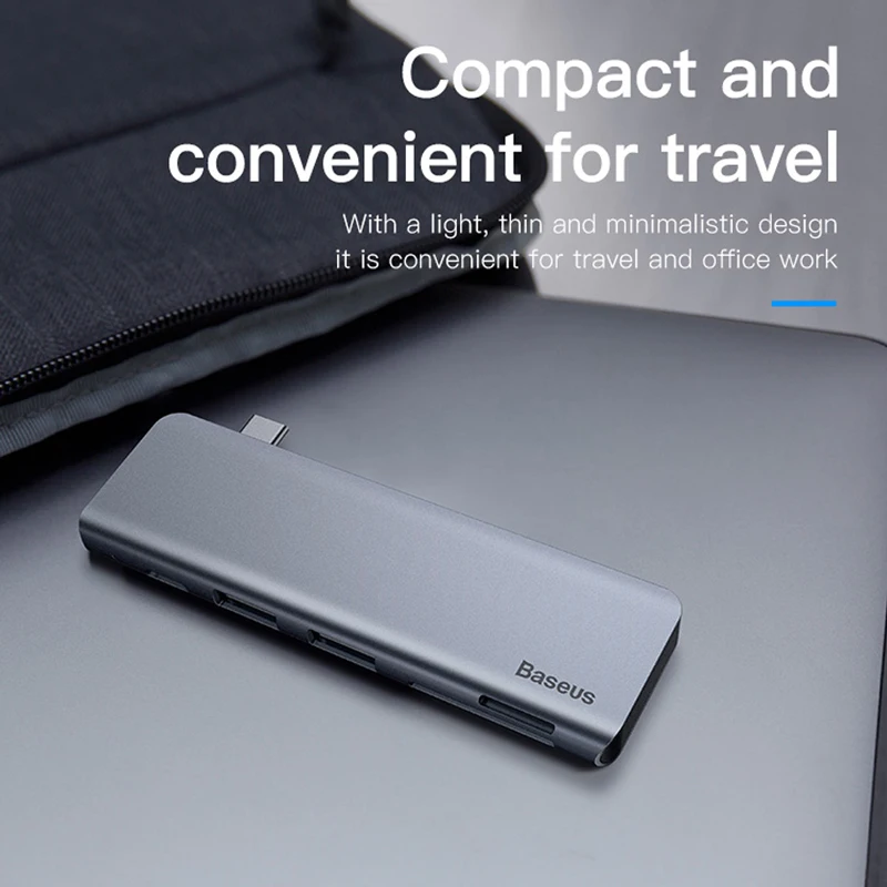 Baseus usb-хаб USB C к USB 3,0 SD/TF кард-ридер USB Aapter PD зарядка type C концентратор разветвитель для Macbook pro huawei Xiaomi концентратор