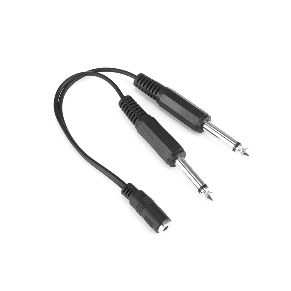 3.5mm Digital shielded high definition cable Female Jack to 2*6.35mm TRS Mono Male Plug Extension Audio Cable Convertor EB10289 |