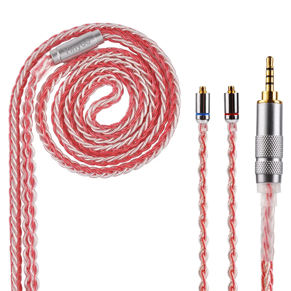 8 штук 3 5 мм 2 4 Баланс кабель MMCX для Shure SE215 SE535 SE846 pin плотным верхним ворсом KZ ZS10 ZST ZAR