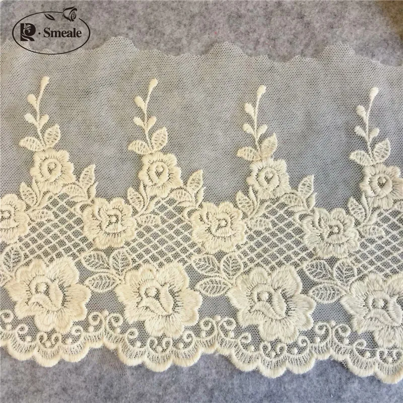 3 ярда/партия кружевная ткань с вышивкой Ширина 17 см | Дом и сад