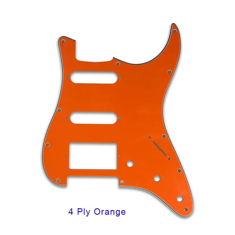 4Ply Orange Качественные электрогитары Для США \ Мехико Fd Stratocaster 11 отверстий HSS PAF хамбакер гитара накладка царапина пластина - Цвет: 4Ply Orange