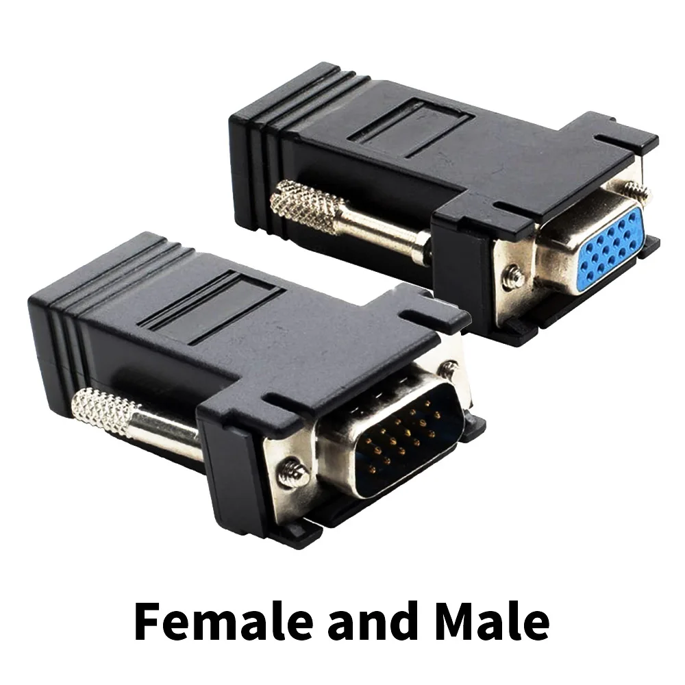 Пара удлинительных шнуров VGA для подключения к локальной сети Cat5 Cat5e RJ45 Ethernet