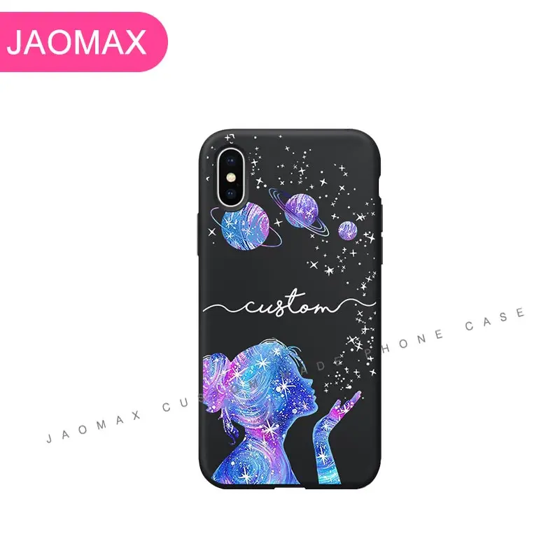 Jaomax DIY Soft Clear Black Universe Planet Custom Star Phone Case For Xiaomi Redmi Note 5 7Pro 4X 5A 6 Pocophone F1 Mi A1 A2 8 |