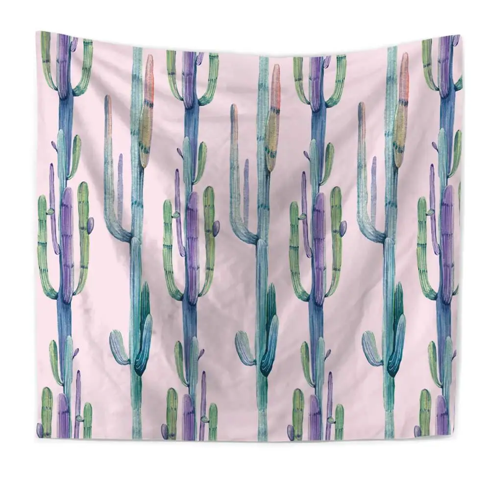 Cactus Printing 05 Растение кактус окно гобелен макраме настенный пляжное полотенце одеяло для сидения мексиканское украшение дома Бохо колледж общежития Декор - Цвет: Cactus Printing 05