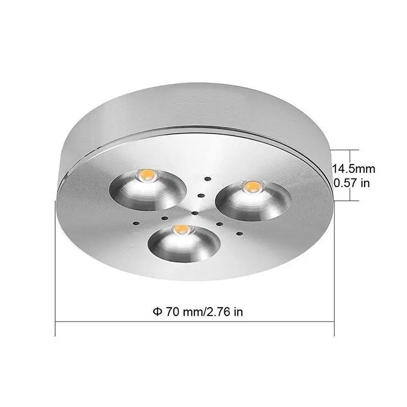 Светодиодный светильник под шкаф комплект поверхностного монтажа 4x3 W