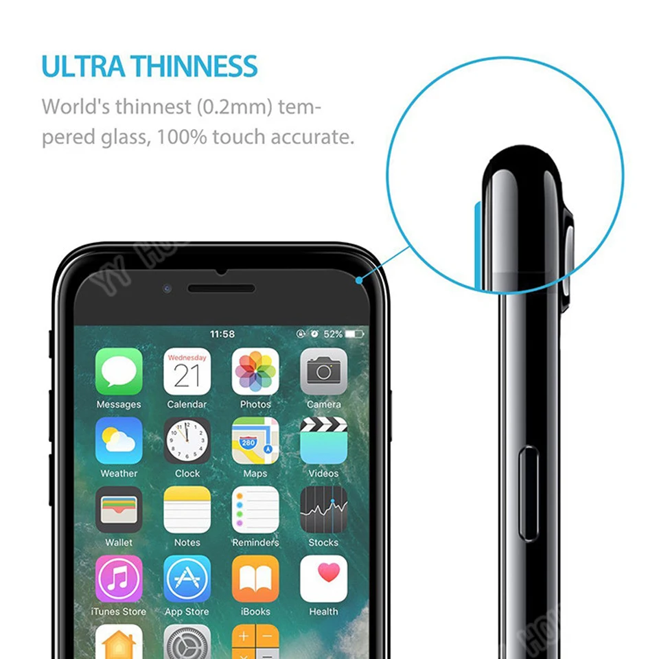 Стекло для iphone 5S закаленное защитное стекло 5 6 5c se 6s 7 8 plus X Пленка чехол 9h|Защитные