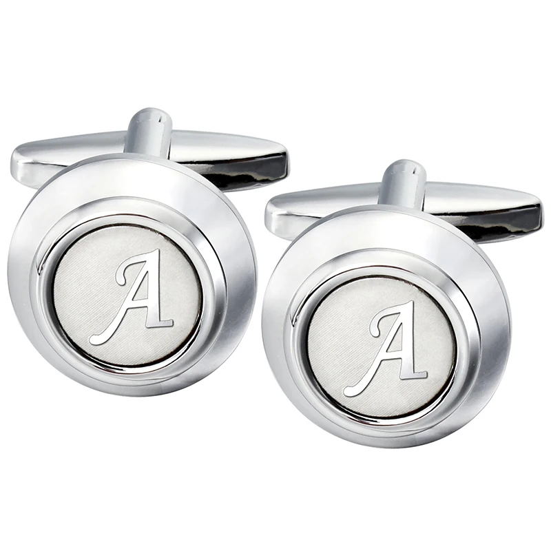 Hawson Classic Metal Letter Men's Shirt Cufflinks Multiple Letters Availabel With Box | Украшения и аксессуары