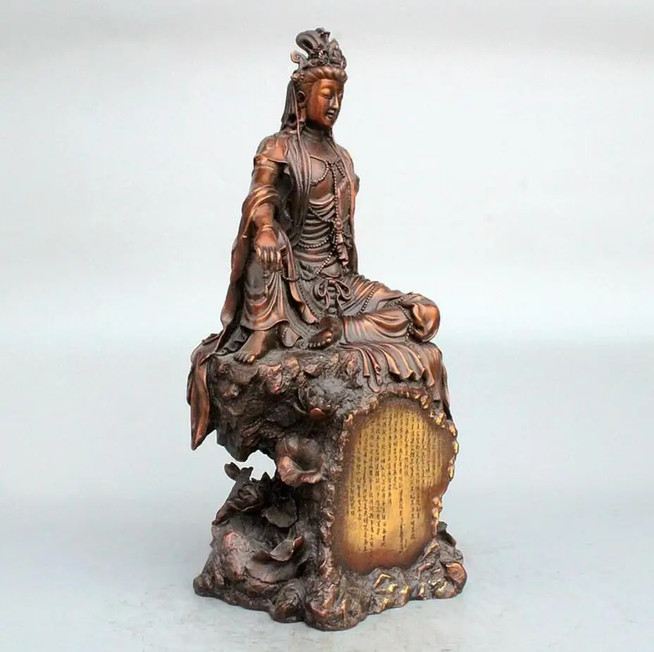 SCY 521 + Чистая Бронзовая статуя Авалокитешвара в Южно Китайском море вода Гуаньинь