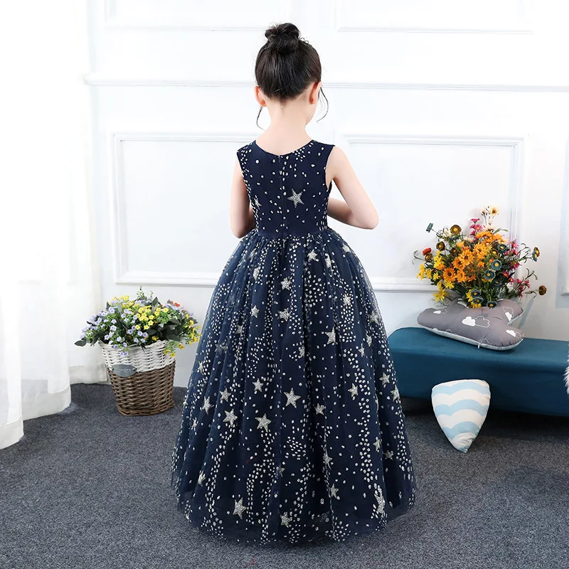 Mottelee Star Sequined Girls Long Dress Formal Pageant Princess Evening Party Dresses For Girl Elegant Kids Dance Costumes 3-13Y | Детская