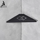 Полки для ванной из нержавеющей стали 304, черные, настенные, WF-18069R