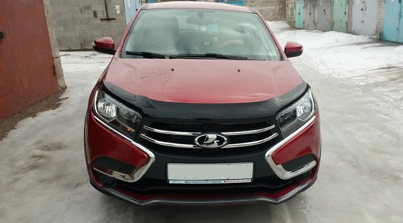 Хромированные накладки из нержавеющей стали на решетку радиатора для Lada XRAY и XRAY Cross Лада Иксрэй Хрей Кросс хром аксессуары
