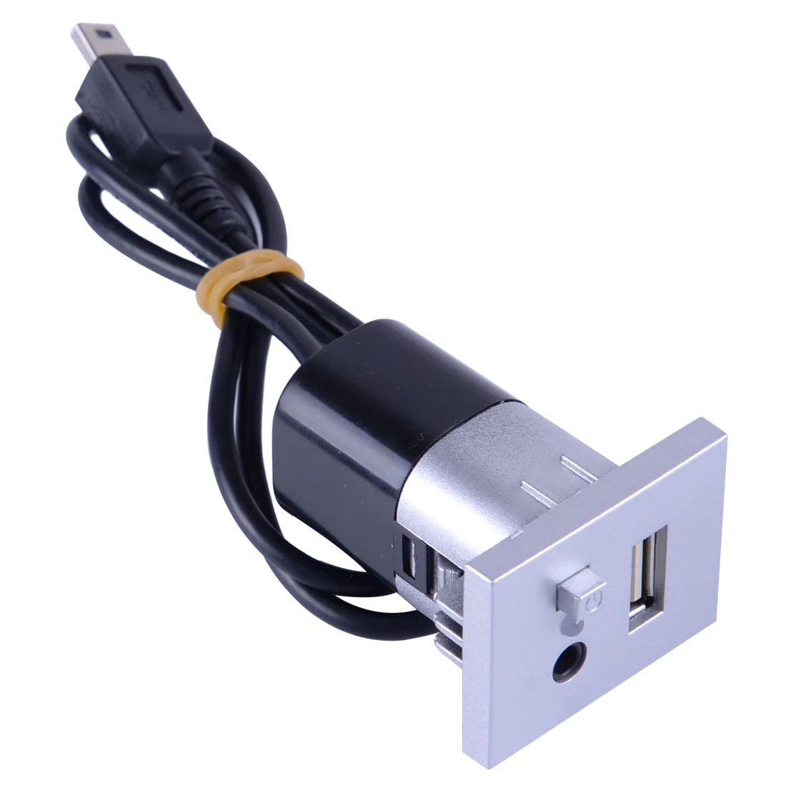 silver Beler MINI USB приборная панель входной модуль подключения точка MP3 3,5 мм Jack черный/серебристый подходит для Ford Focus - Название цвета: silver
