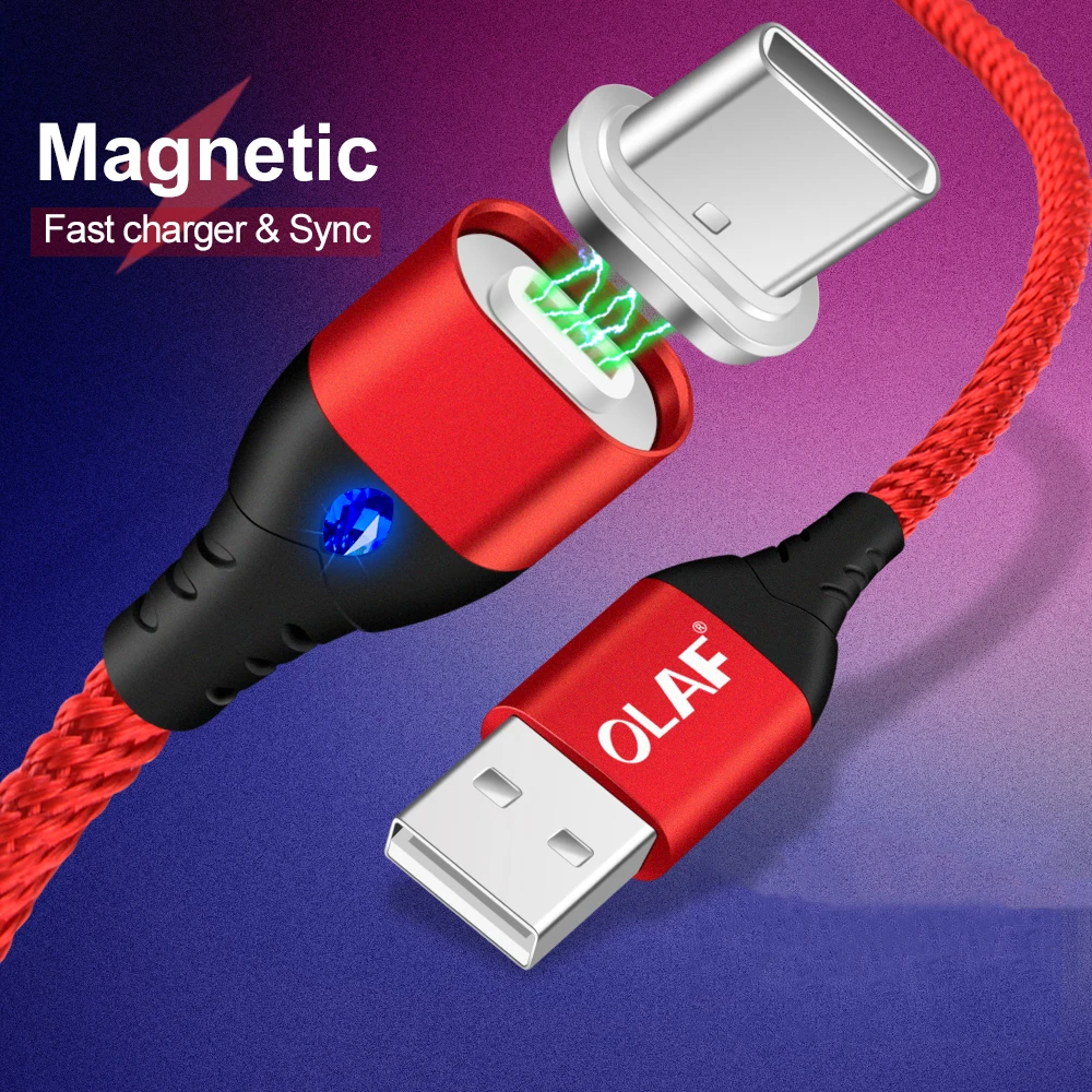 Олаф USB C Магнитный кабель быструю зарядку телефон Тип магнит переходник для