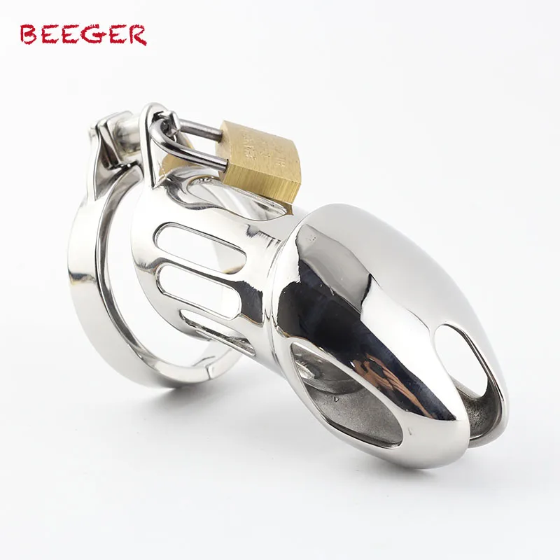 Мужской замок верности BEEGER из нержавеющей стали секс-игры товары для взрослых |