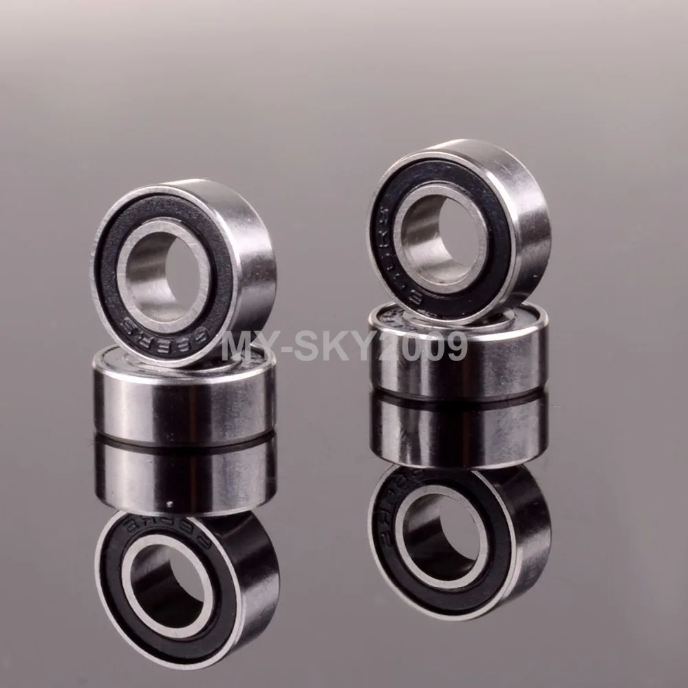 4 шт. 6x13x5 мм 686RS 686-2RS черные резиновые шарикоподшипники 6*13*5 подходят для