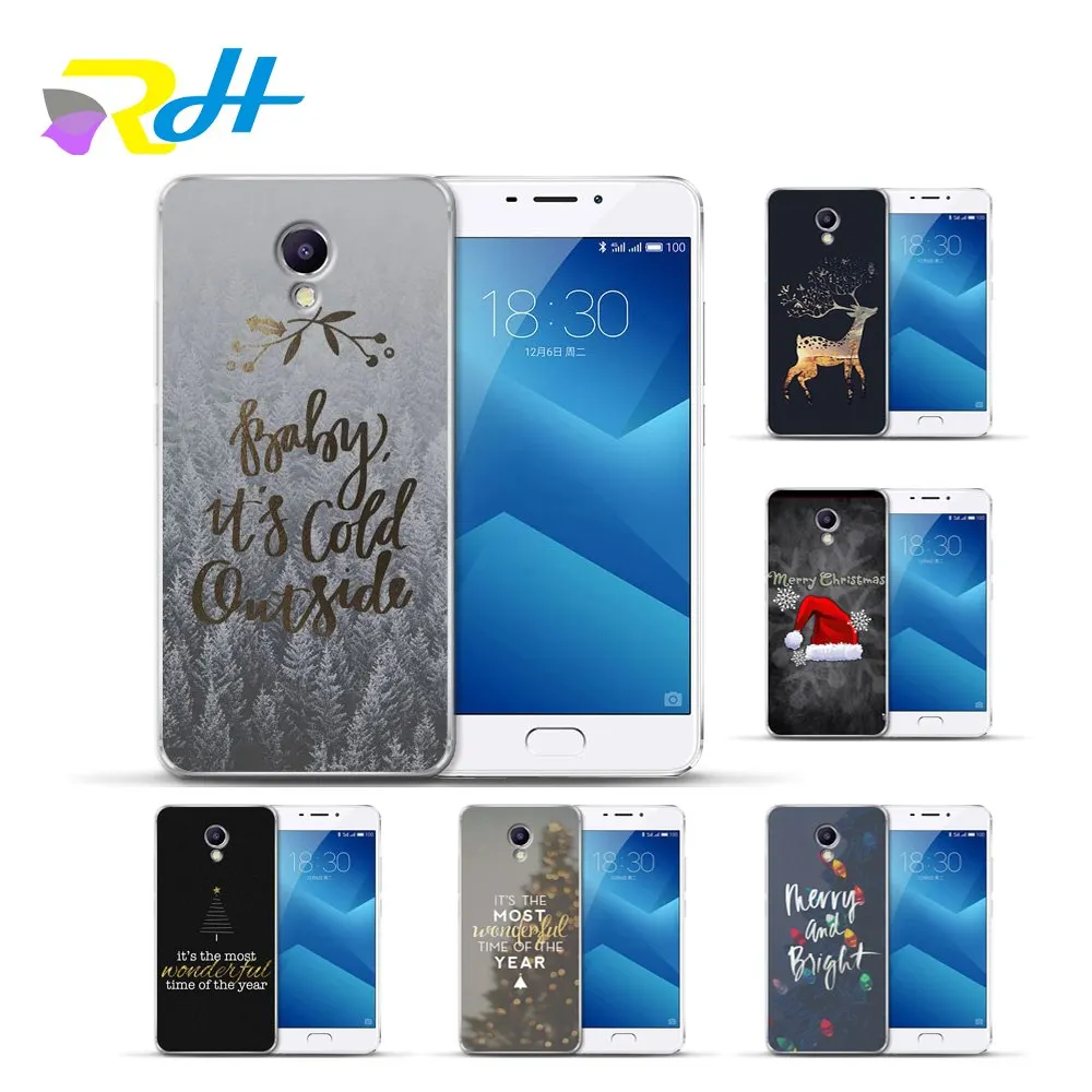 Чехол для Meizu U10 U20 M5 Note M5C M3C Pro 6 M3S Max M5S M6 M3 чехол рождественской снеговика