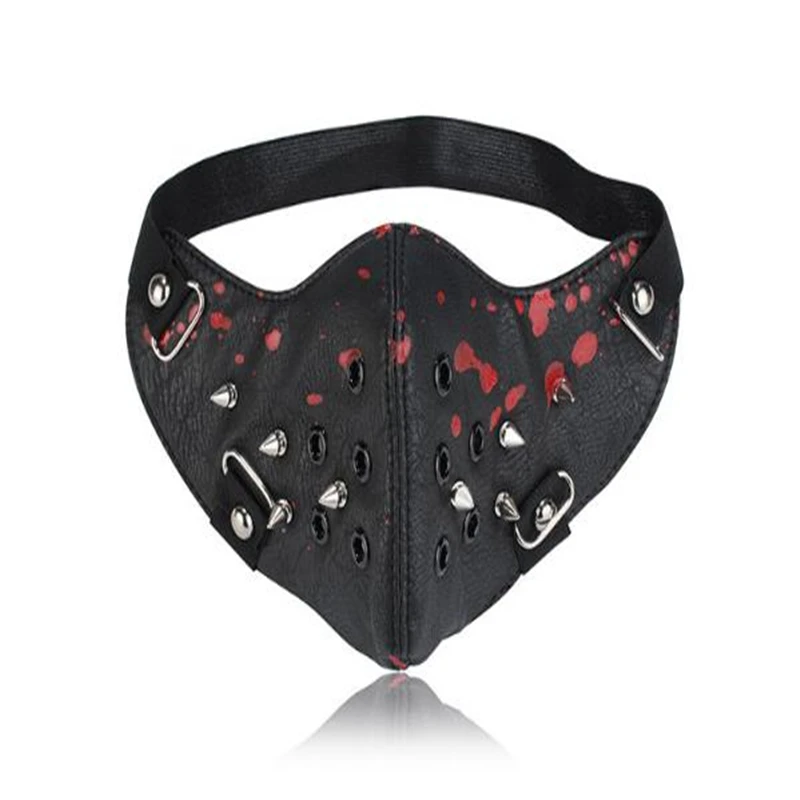 Halloween Cosplay Hot Leather Personality Punk Rivet Motorcycle Wind Dust Mask Multicolor Variety Of Men And Women Apply | Тематическая