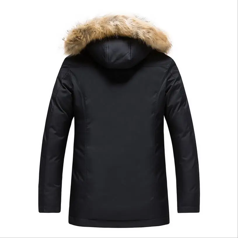 Высокое качество мужские зимние куртки с капюшоном верхняя одежда повседневные