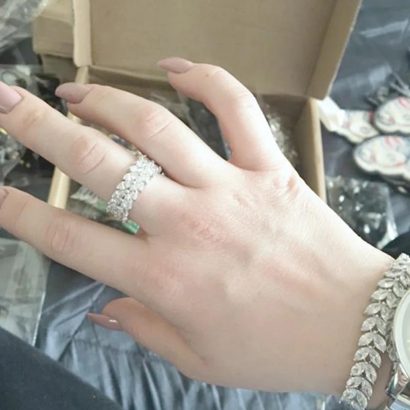 Женское кольцо HIBRIDE из Дубая с кубическим цирконием ААА подарок для помолвки R-180 |