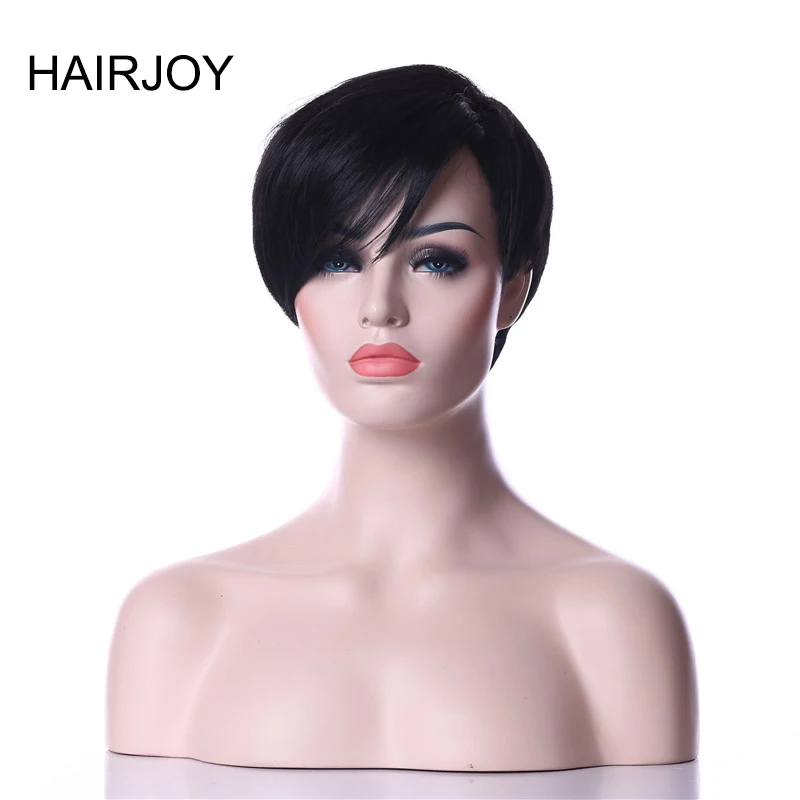 HAIRJOY Женские синтетические парики натуральные черные волосы парик 6 цветов доступны