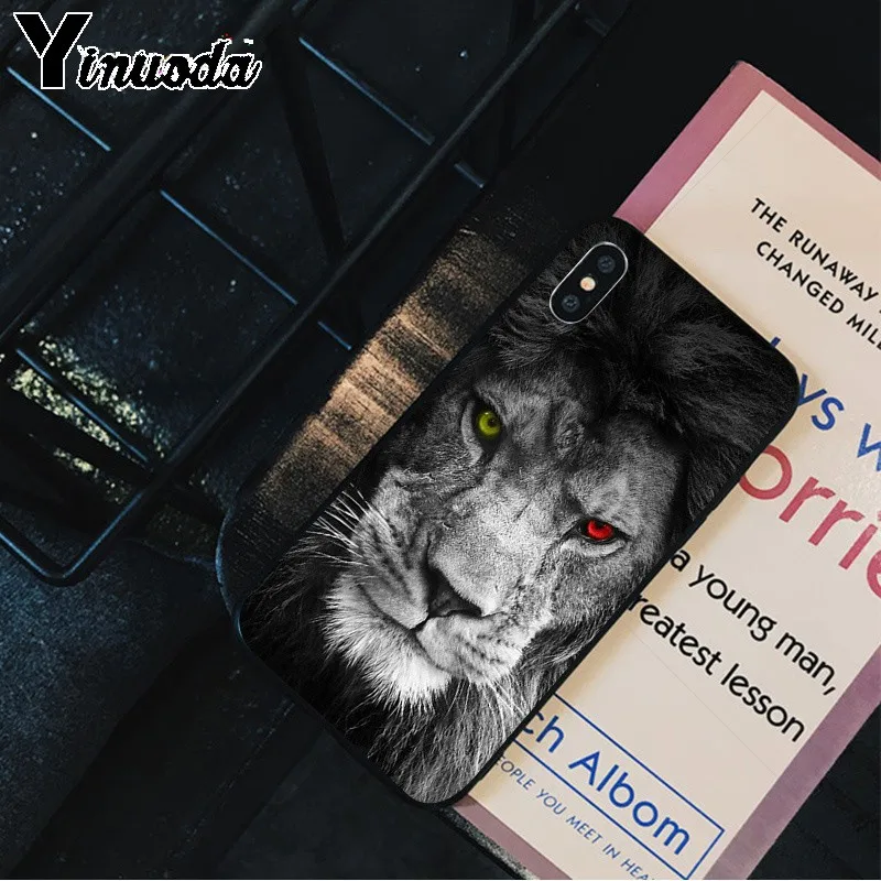 Yinuoda Animals The lion TPU Soft Silicone Phone Case Cover for iPhone X XS MAX 6 6S 7 7plus 8 8Plus 5 5S XR | Мобильные телефоны и