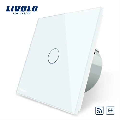 Livolo/Стандартный сенсорный выключатель, AC 220~ 250 V, пульт дистанционного управления и диммер Функция настенный выключатель света, VL-C701DR-1/2/3/5 для умного дома - Цвет: white
