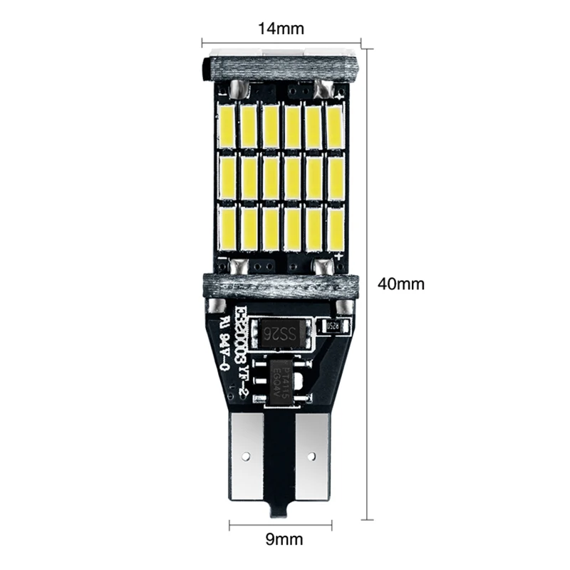 2 шт. супер яркий T15 W16W 921 45 SMD светодиодный 4014 автомобильный Canbus обратный
