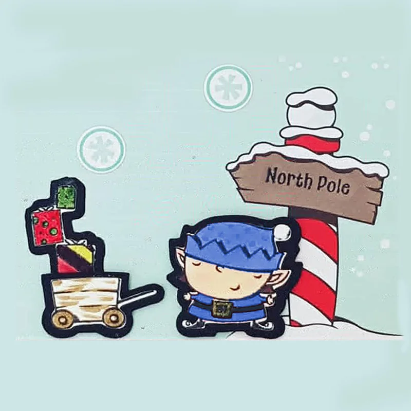 14 шт. рождественские персонажи металлические штампы трафарет для DIY скрапбукинга